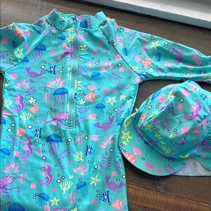Aqua Kids Swim Set with Sea Life Print